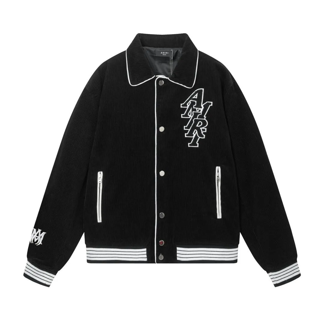 Amiri，corduroy logo varsity jacket