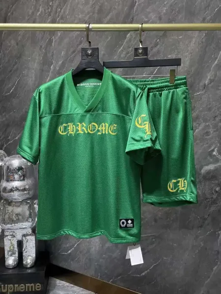 Chrome Hearts Mesh Jersey Set Green - 1