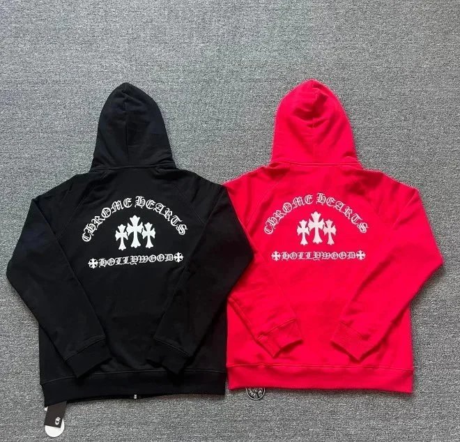 Chrome Hearts Hoodies & Sweatshirts Zip-Up Graphic — Black BF5019