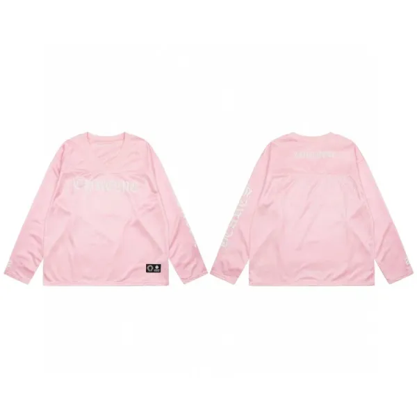 Chrome Hearts Mesh Jersey Pink Long-Sleeve Top - 1