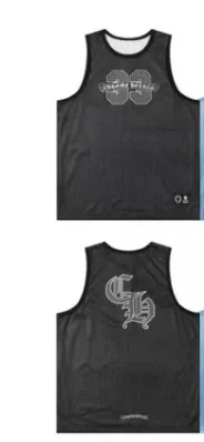 Design Mesh Vest Top Black with Graphic Logo - 1