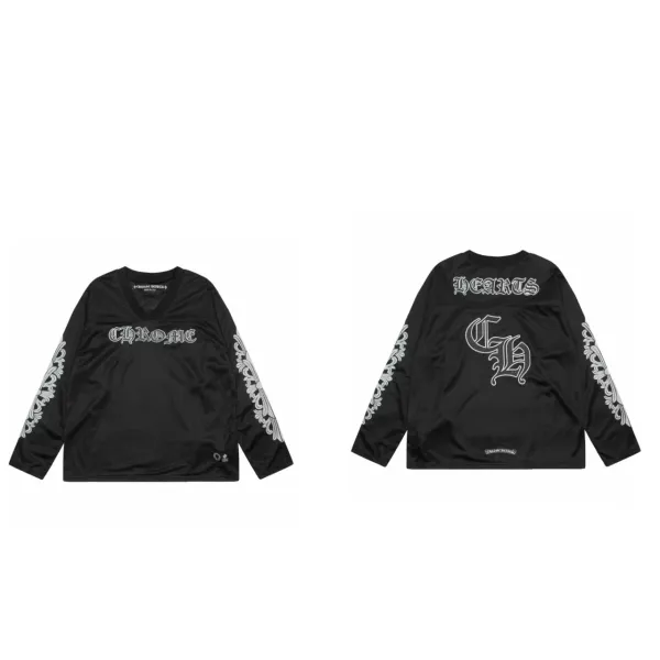 Chrome Hearts Mesh Long-Sleeve Jersey Black - 1
