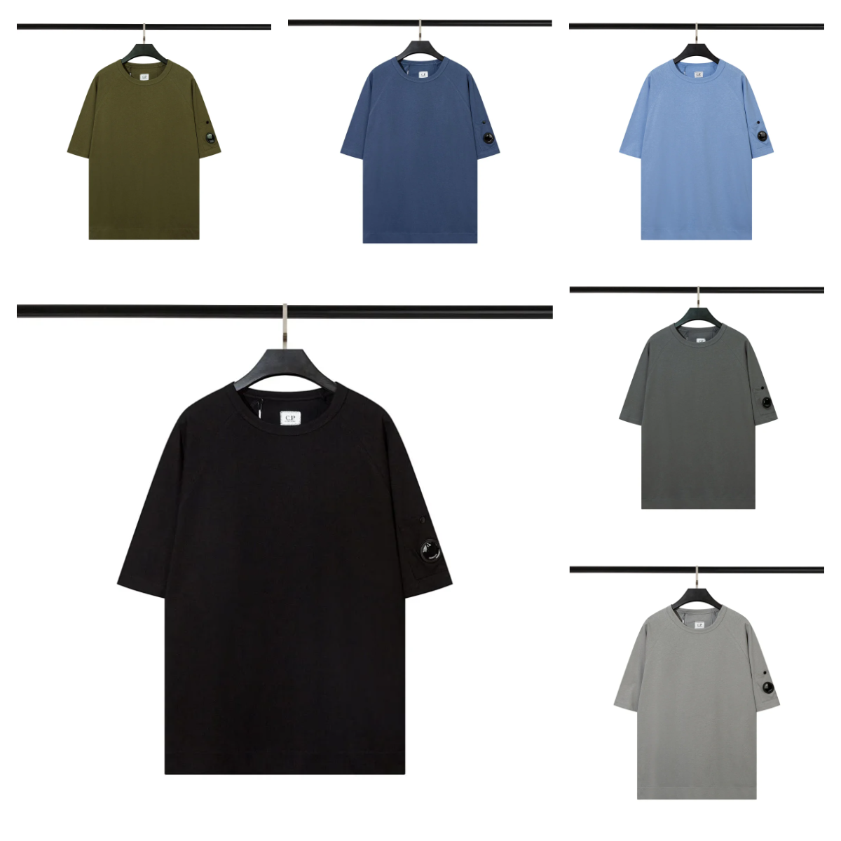 CP Company Black Oversized T-Shirt With Lens Patch