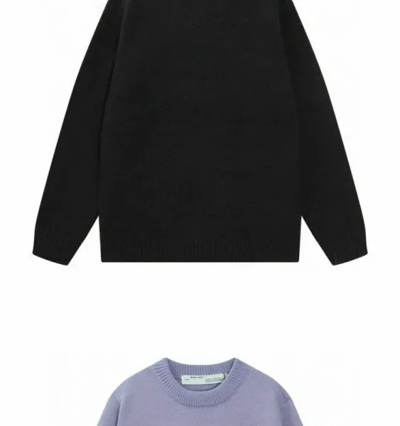 Off-White Arrow Logo Knit Sweater Lavender - 12
