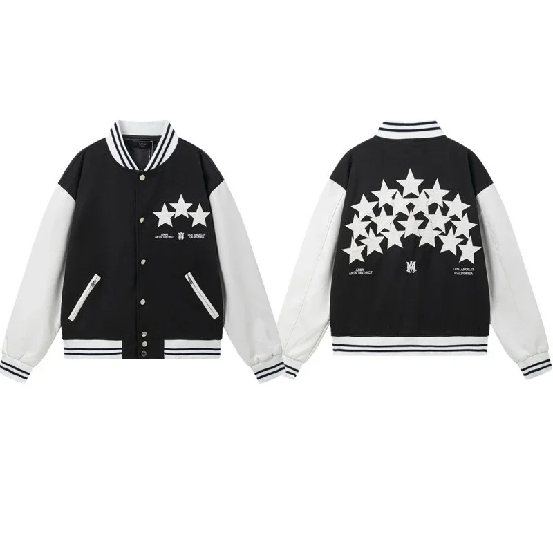 Amiri，star patch varsity jacket