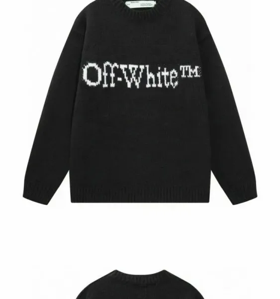 Off-White Arrow Logo Knit Sweater Lavender - 11