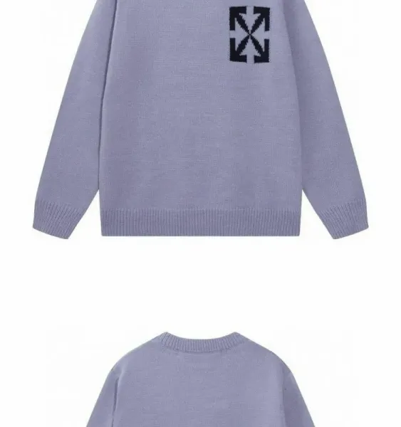 Off-White Arrow Logo Knit Sweater Lavender - 13