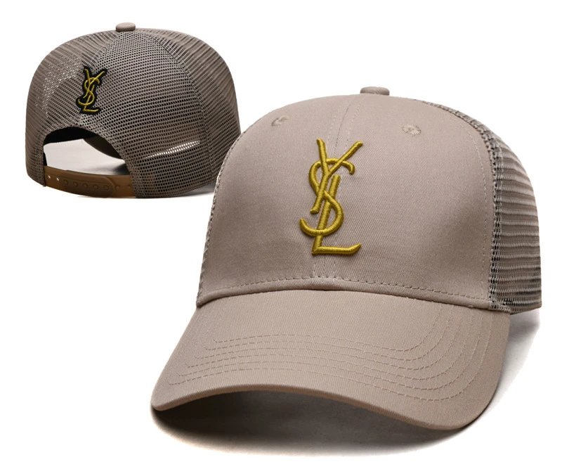 Saint Laurent Hats YSL Monogram Adjustable Baseball Cap — 8