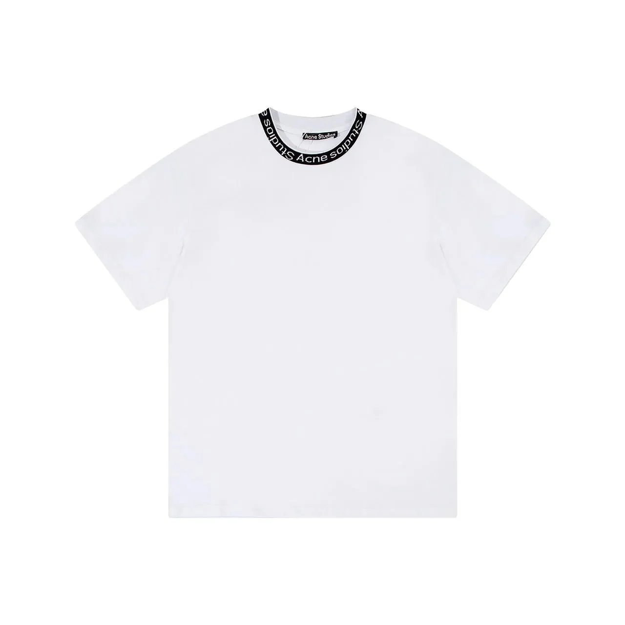 White Ribbed Neckline Letters