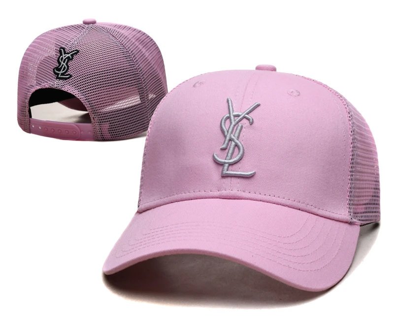 Saint Laurent Hats YSL Monogram Adjustable Baseball Cap — 13