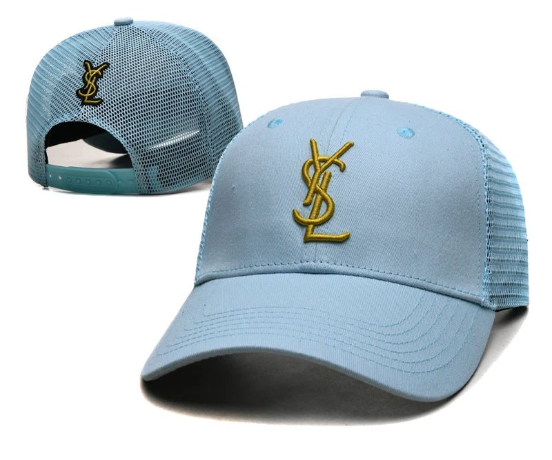 Saint Laurent Hats YSL Monogram Adjustable Baseball Cap — 7