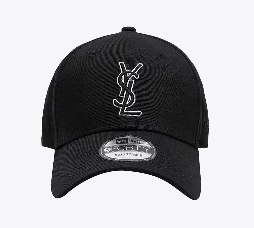 Saint Laurent Hats YSL Monogram Adjustable Baseball Cap — 2