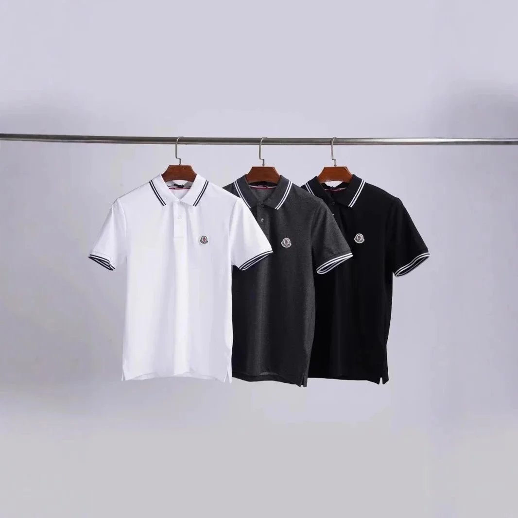 Vertical Striped Polo Short Sleeve Top