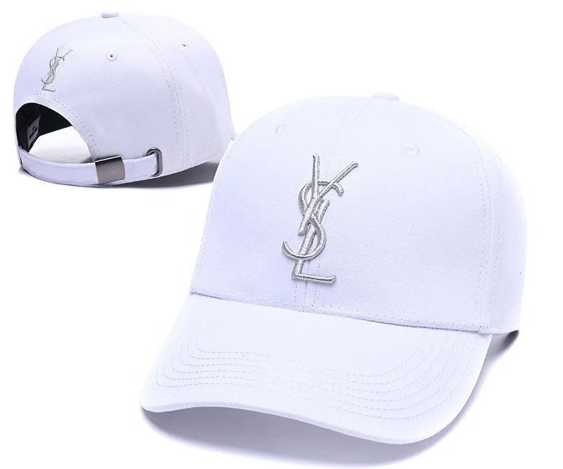 Saint Laurent Hats YSL Monogram Adjustable Baseball Cap — 18