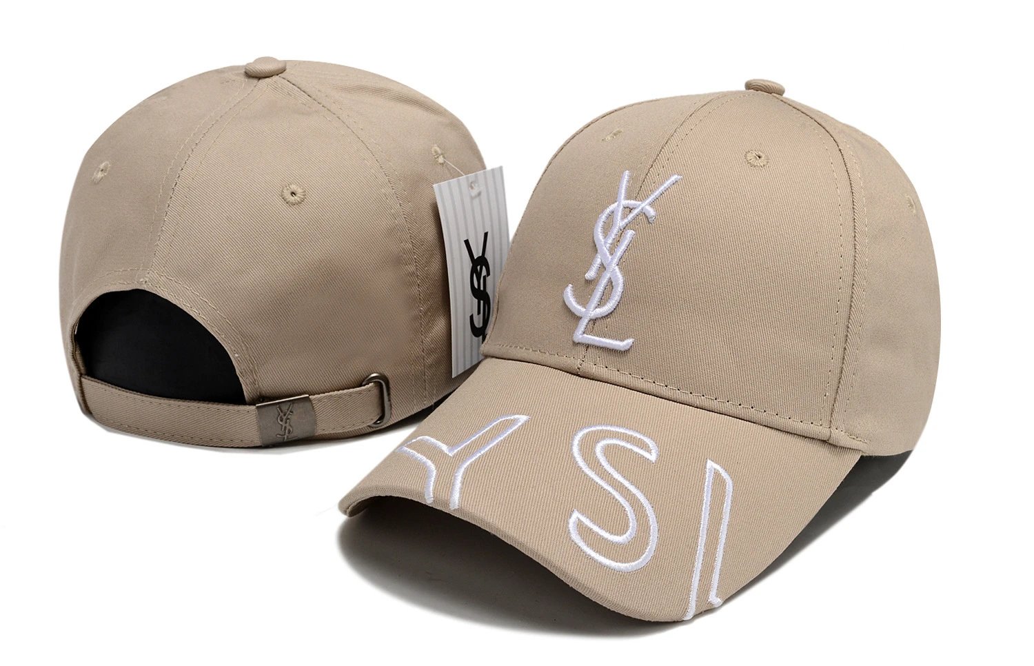 Saint Laurent Hats YSL Monogram Adjustable Baseball Cap — 4