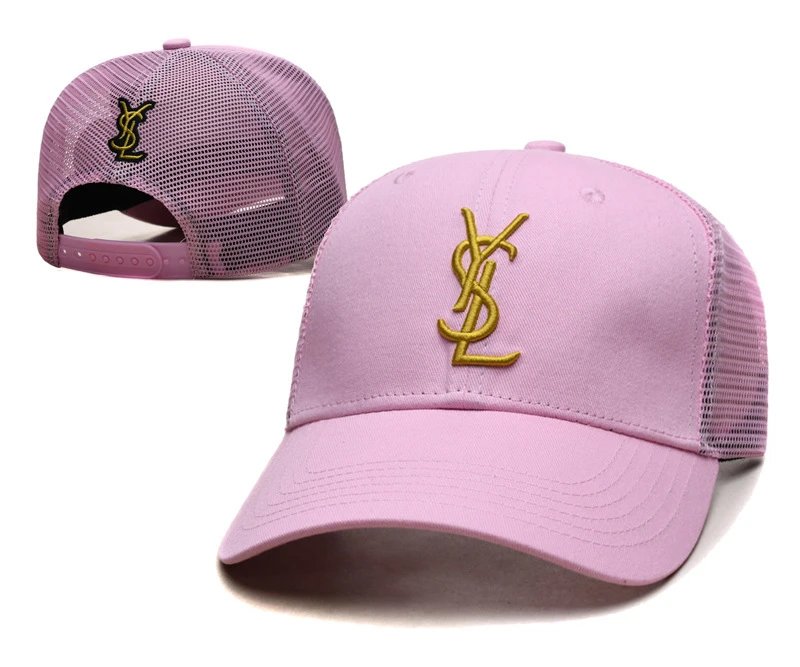 Saint Laurent Hats YSL Monogram Adjustable Baseball Cap — 14