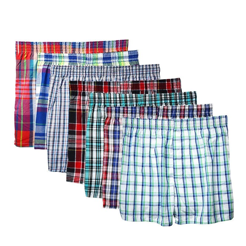 Men's Cotton Boxer Briefs Loose Fit High Waist Breathable Arrow Shorts Plus Size Underwear-44
