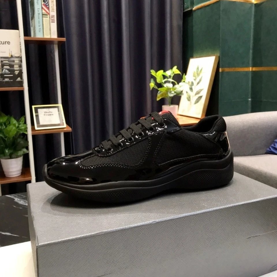 Prada America's Cup Patent Leather and Mesh Sneakers product photo 3