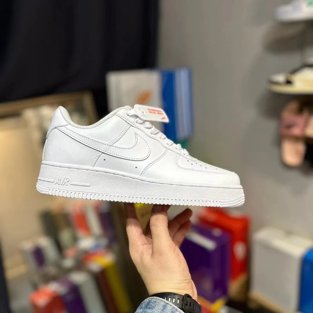 All white classic low top white shoes couple sports board shoes cf02