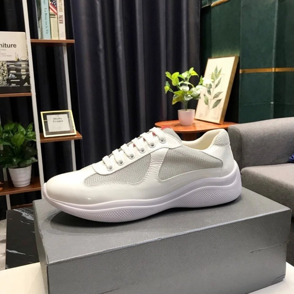 Prada America's Cup Patent Leather and Mesh Sneakers product photo 2