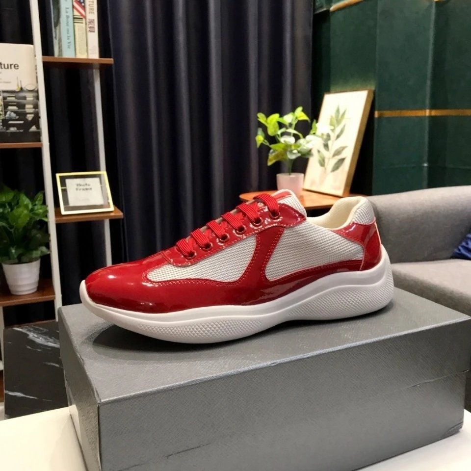 Prada America's Cup Patent Leather and Mesh Sneakers product photo 4