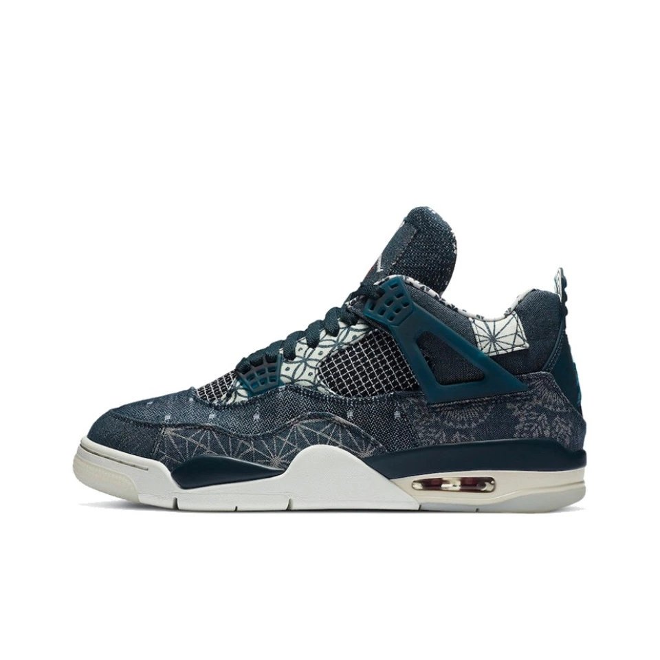 Jordan Mid-Top Basketball Sneakers in Denim Pattern product photo 4