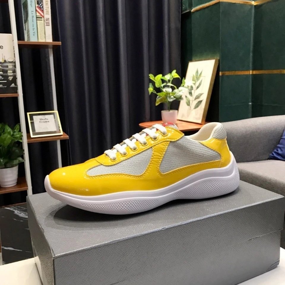 Prada America's Cup Patent Leather and Mesh Sneakers product photo 4
