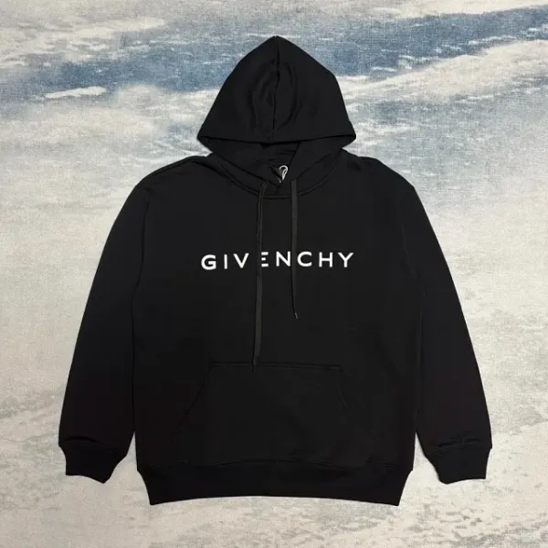 Givenchy Logo Hoodie Black - 1