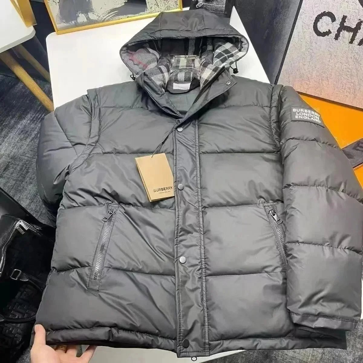Burberry Hooded Gray