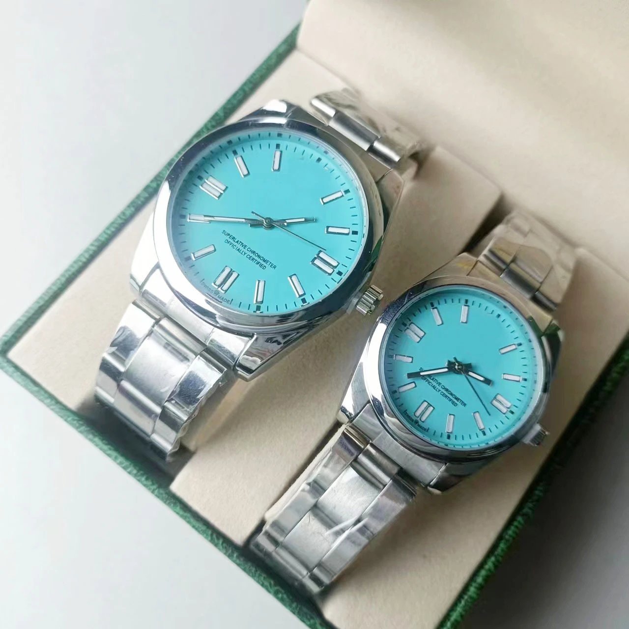 Rolex Oyster Perpetual Turquoise Blue 124300