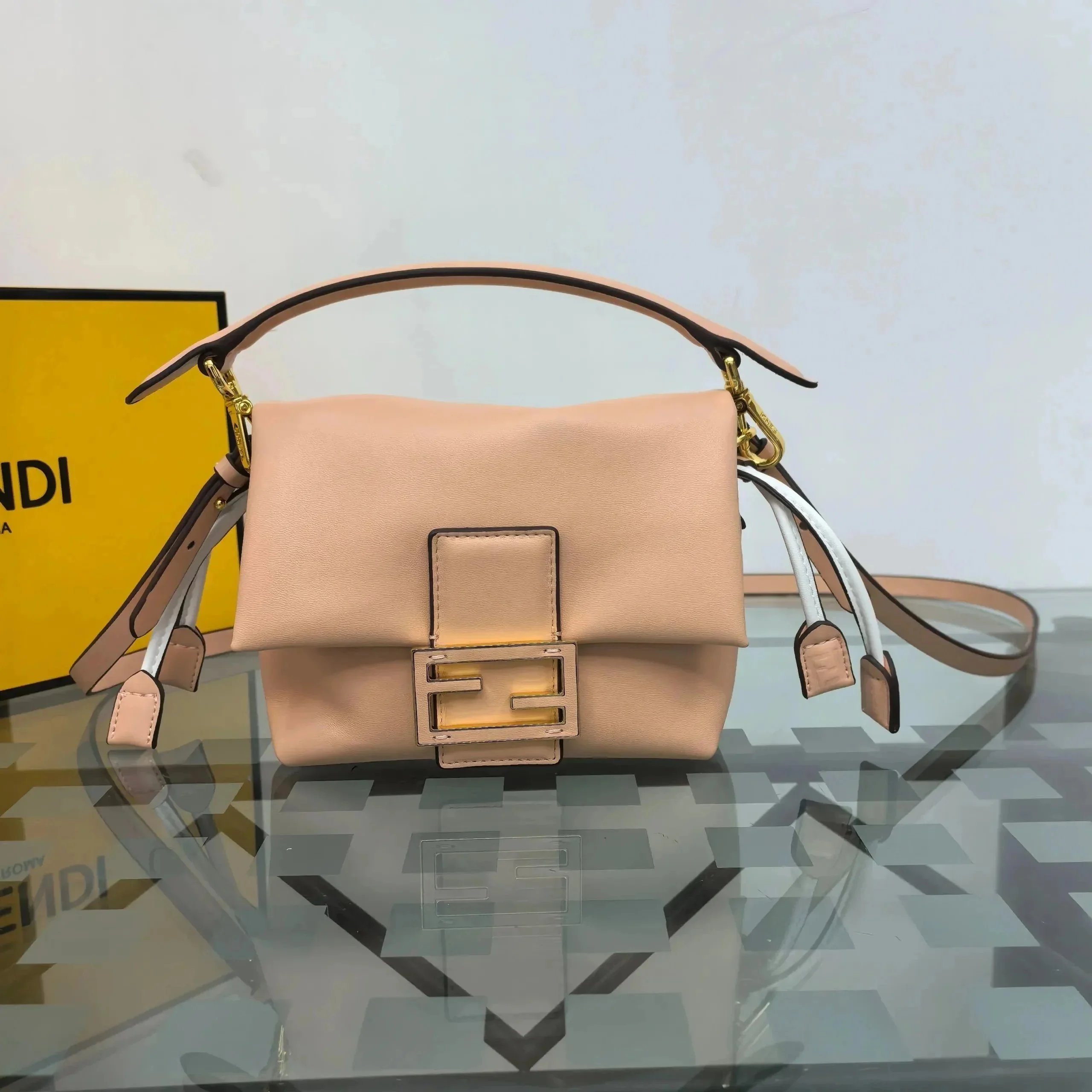 Unbranded Handbags Structured Top-Handle Turn-Lock Handbag — 16- 10-13