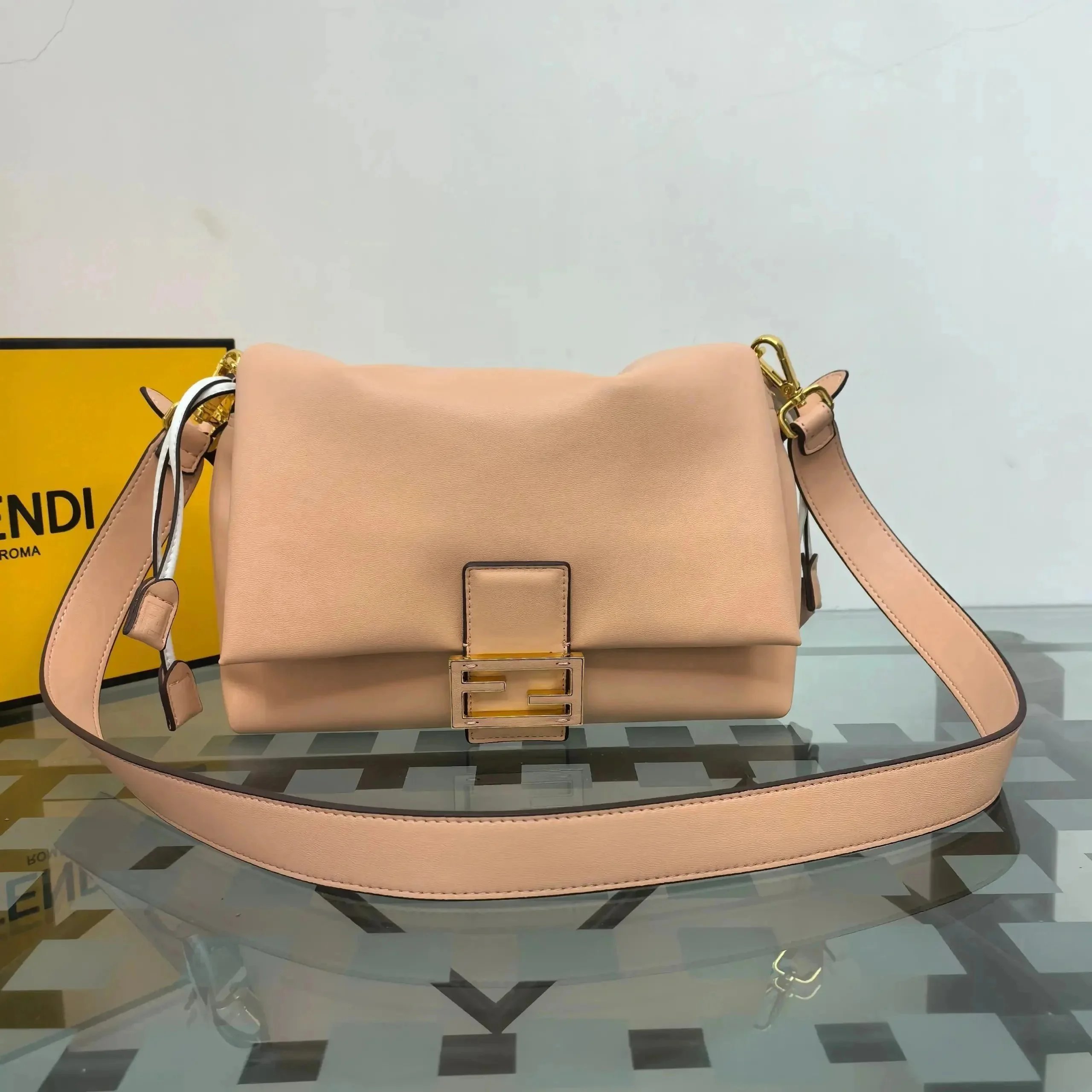 Unbranded Handbags Structured Top-Handle Turn-Lock Handbag — 26.5-18- 8.5