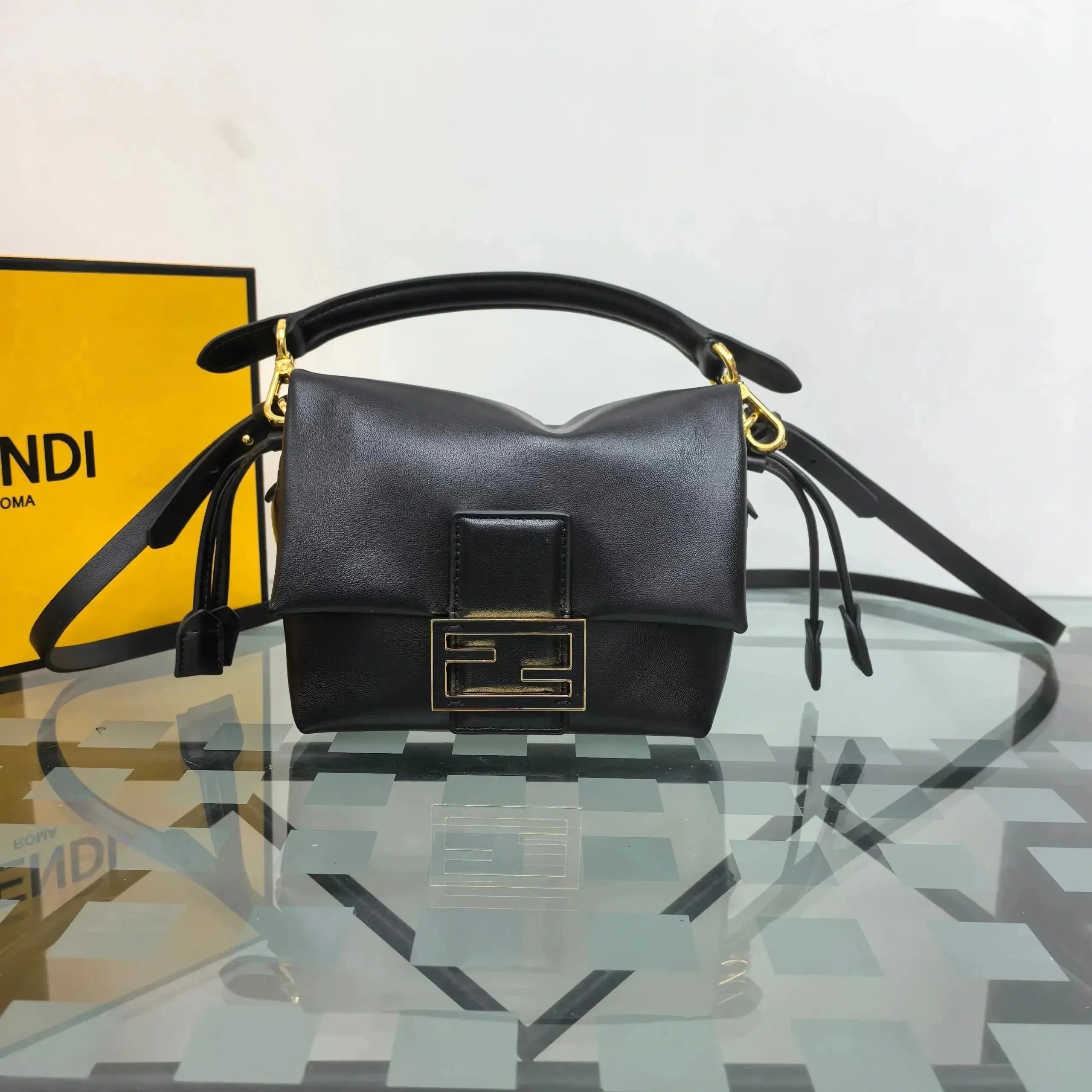 Unbranded Handbags Structured Top-Handle Turn-Lock Handbag — 16-10- 13