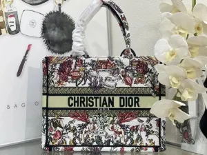 Dior Book Tote Garden Print Multicolor Handbag