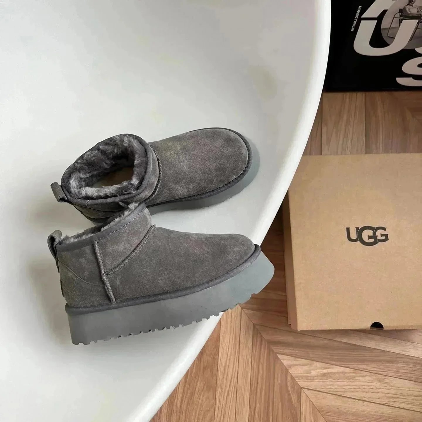 mini thick bottom gray