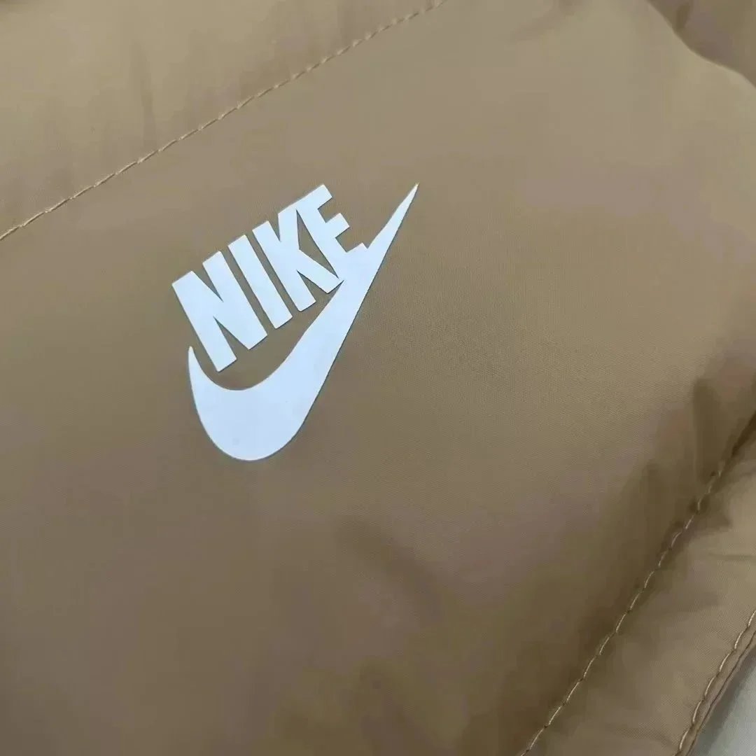 Nike Puffer Jacket Black Hooded Winter Coat