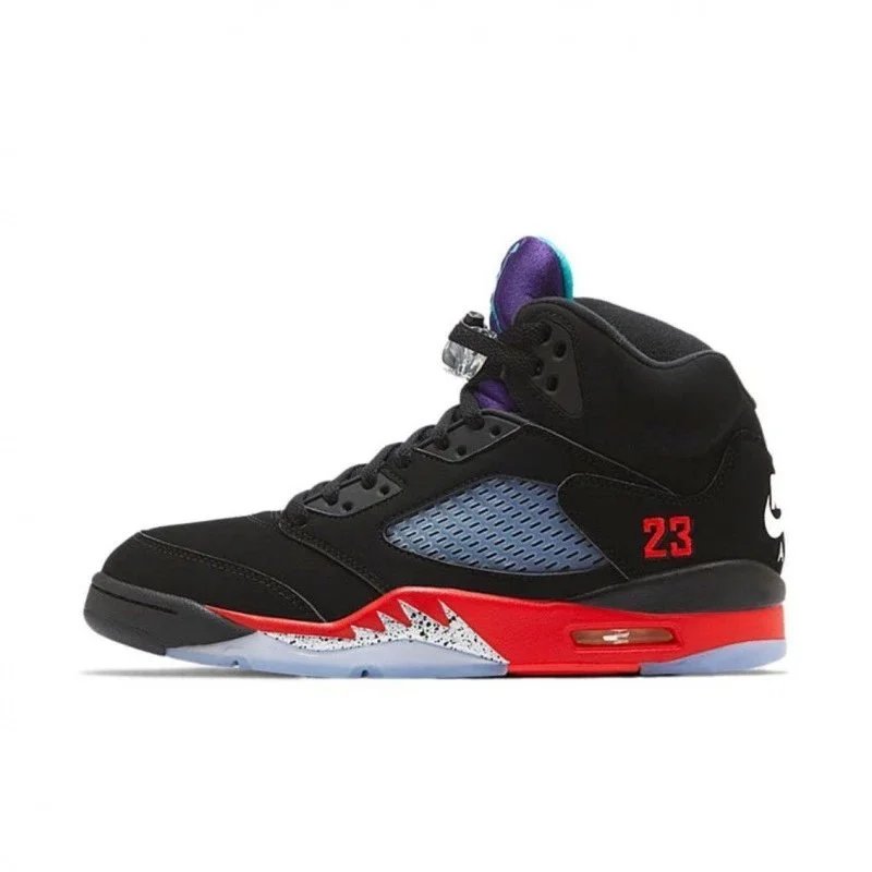 AJ5 Original Box Authentic Black Red