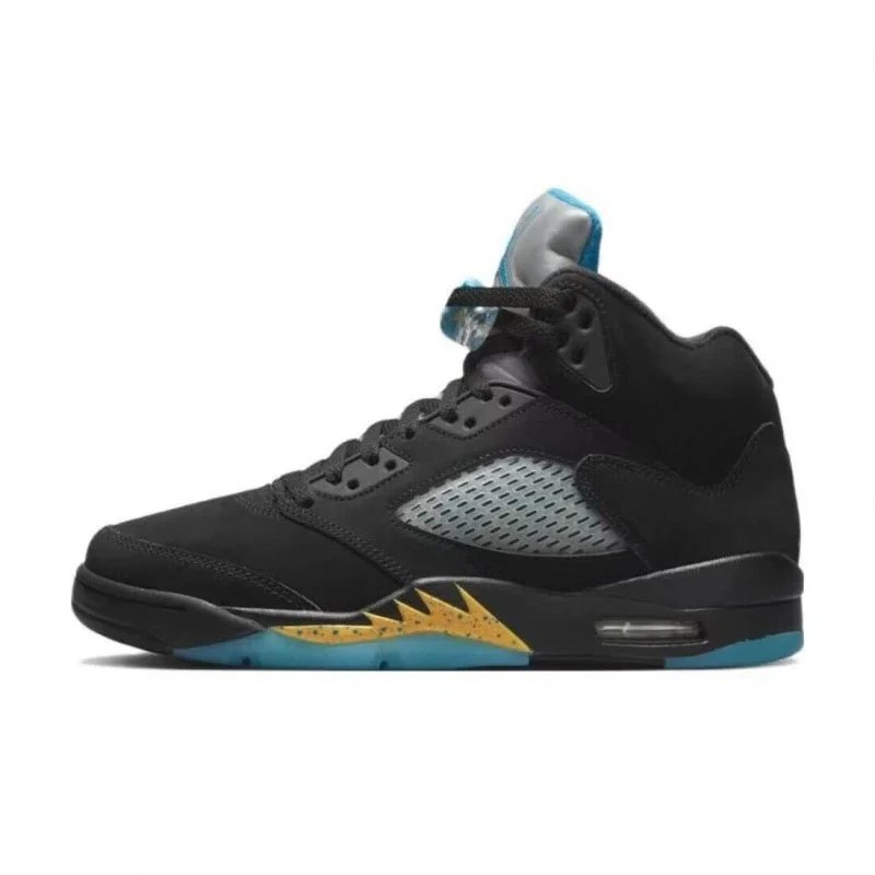 AJ5 Original Box Authentic Black Blue
