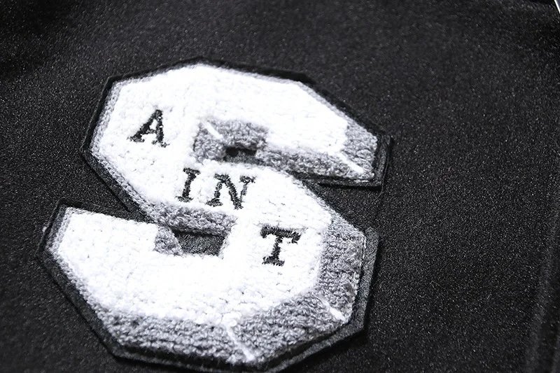 Design Varsity Jacket Black and White Letterman Jacket Outerwear Jacket - 6