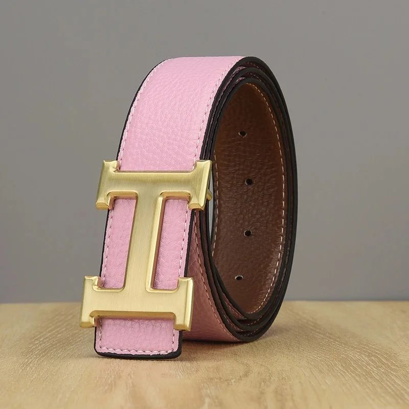 Unbranded Belts Reversible textured belt with H-shaped buckle image 4