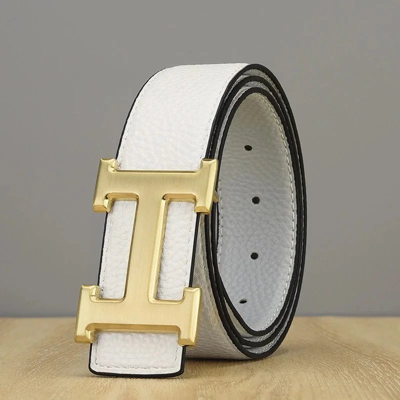 Unbranded Belts Reversible textured belt with H-shaped buckle image 6