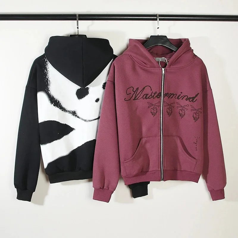 mastermind JAPAN Hoodies & Sweatshirts Zip-Up Hoodie with Skull Back Graphic image 4