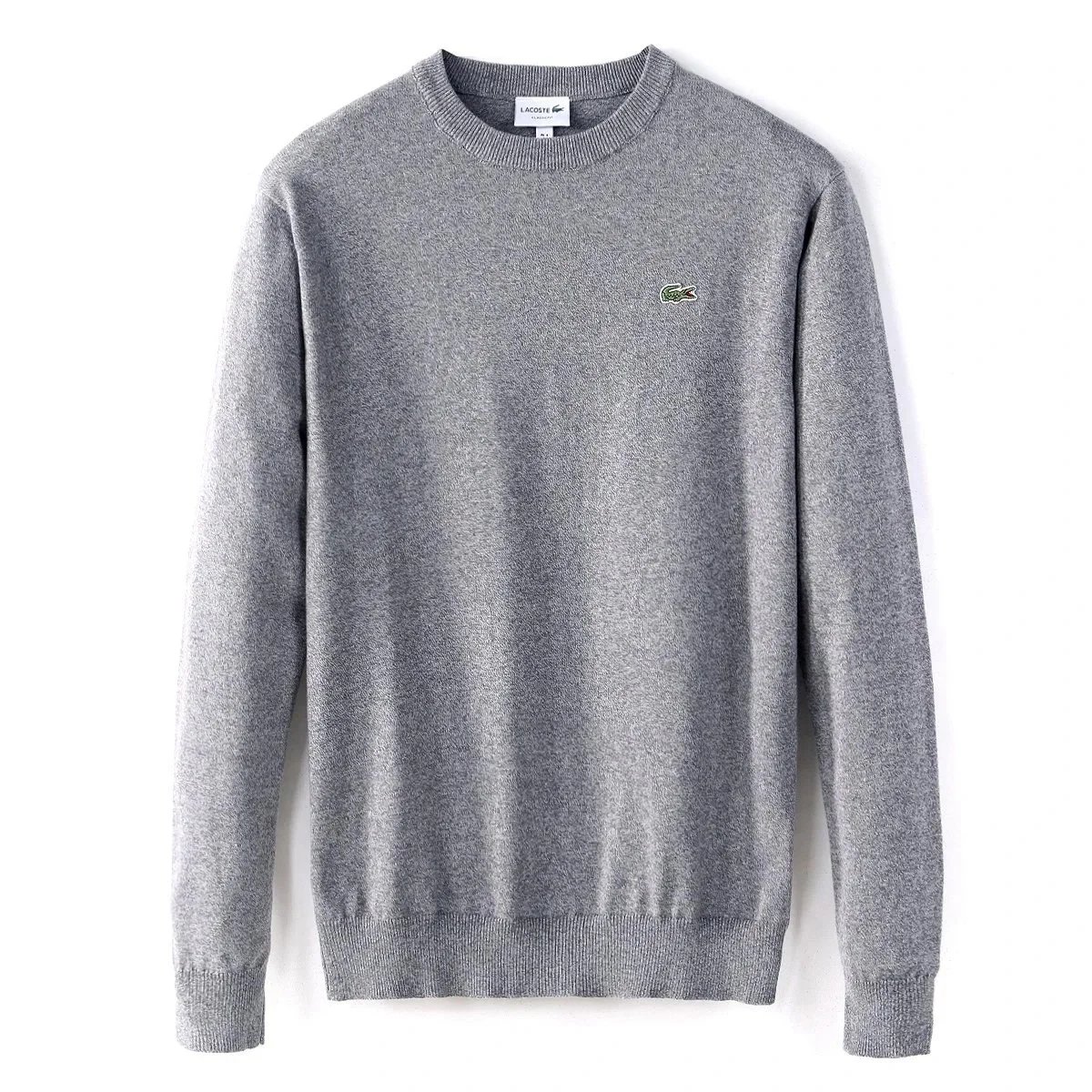 Lacoste Knitwear Crewneck knit sweater with crocodile logo image 2