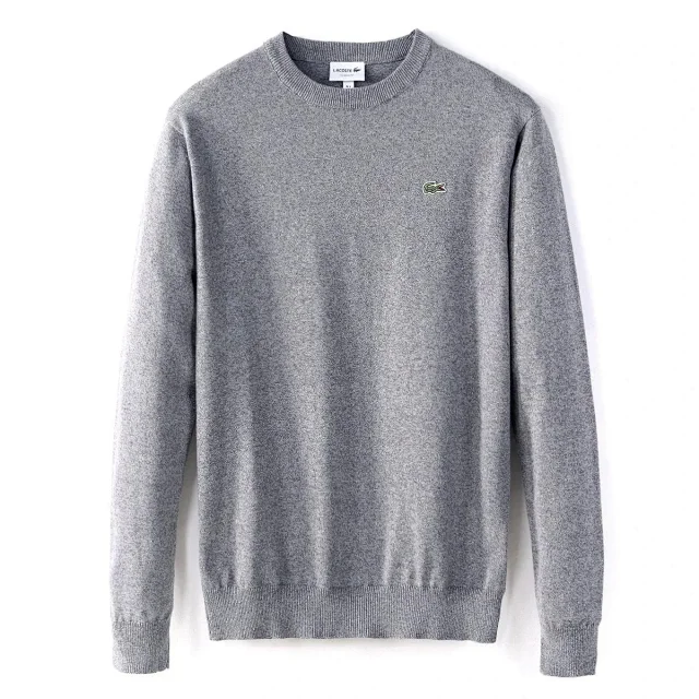 Lacoste Knitwear Crewneck knit sweater with crocodile logo product detail image 2