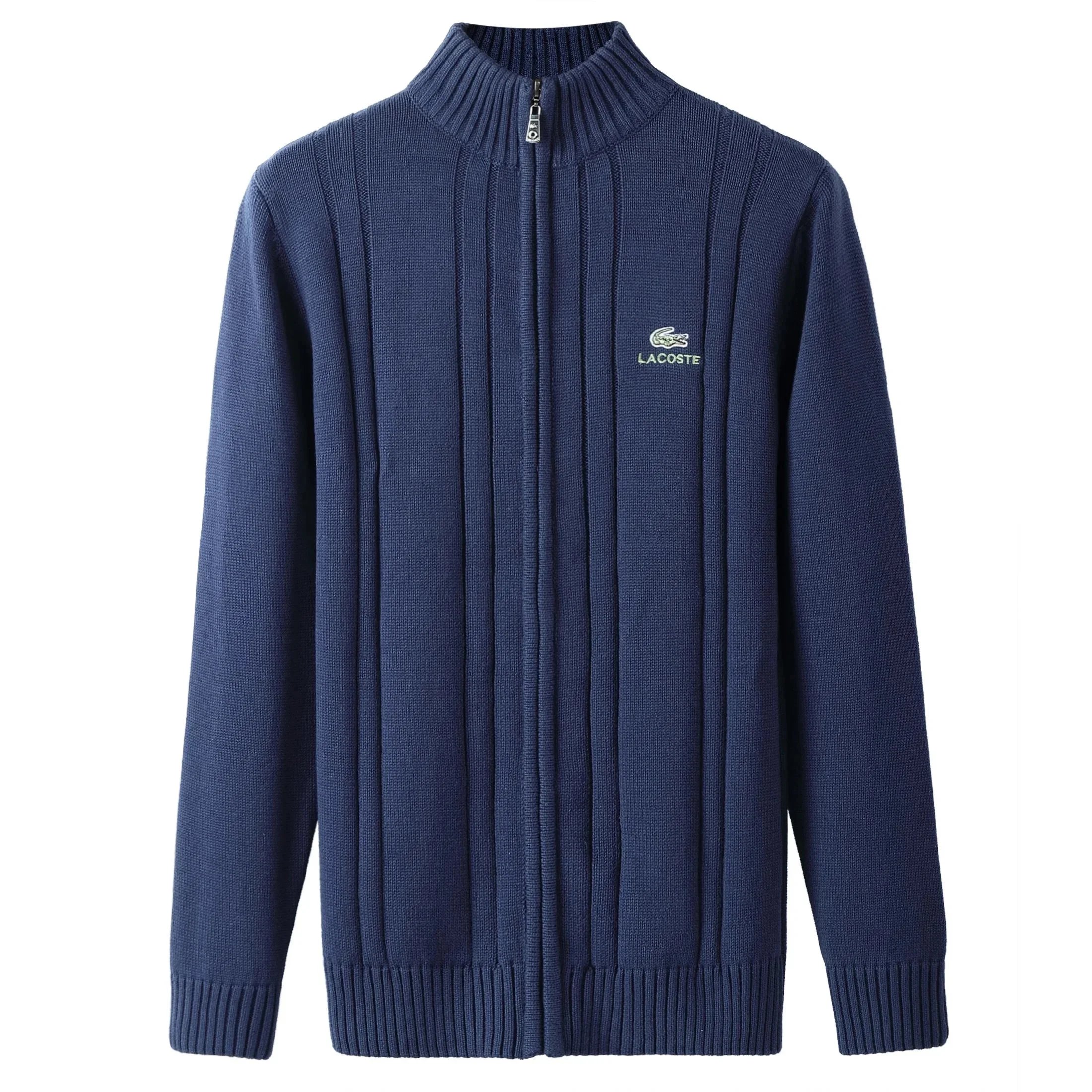 Lacoste Knitwear Crewneck knit sweater with crocodile logo — 2blue