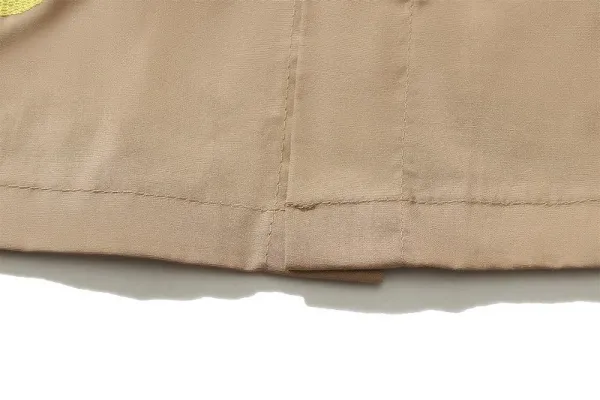 Cactus Jack Flame Embroidered Short-Sleeve Shirt Beige - 10