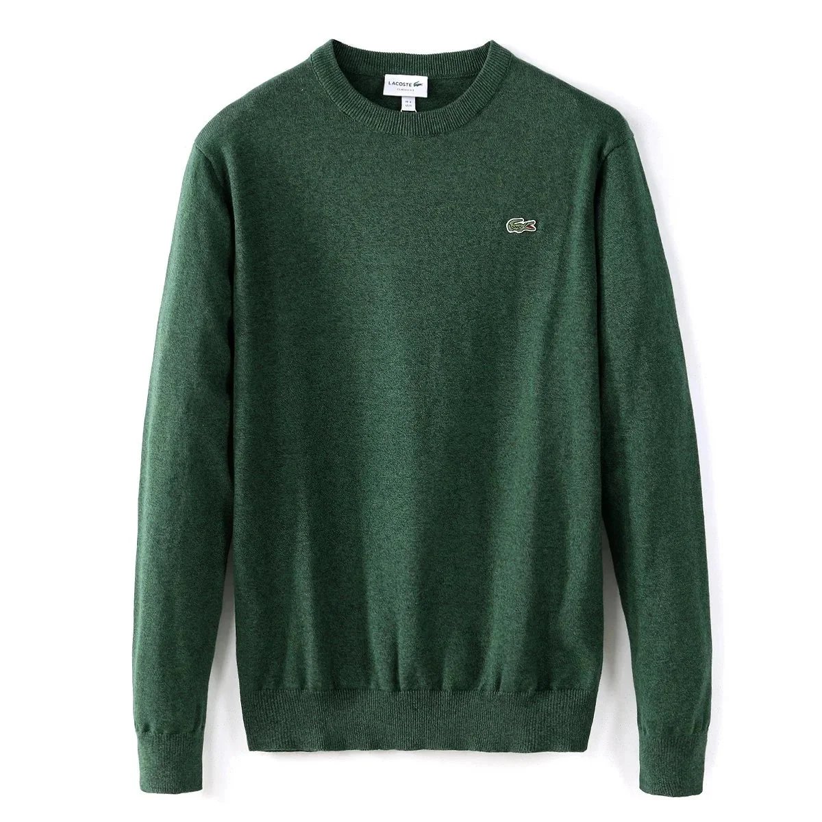 Lacoste Knitwear Crewneck knit sweater with crocodile logo image 3