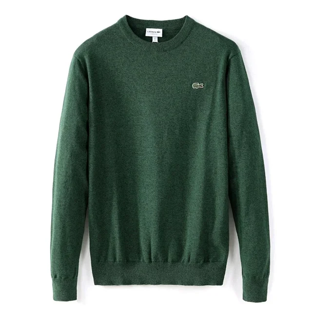 Lacoste Knitwear Crewneck knit sweater with crocodile logo product detail image 3