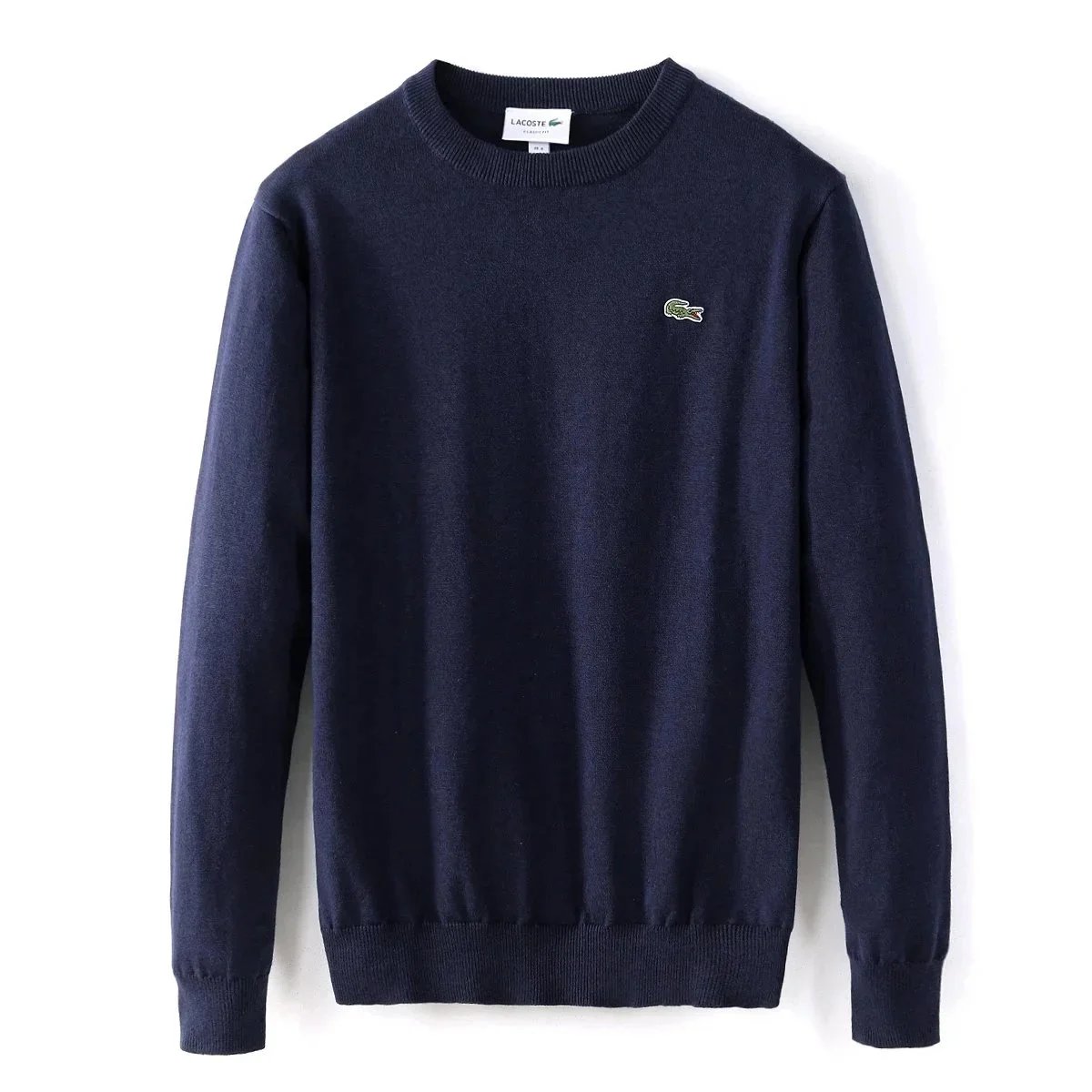 Lacoste Knitwear Crewneck knit sweater with crocodile logo image 5