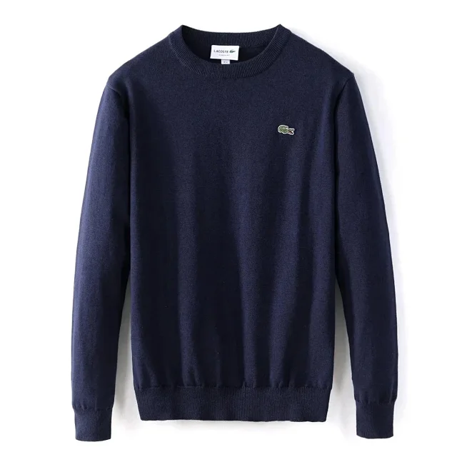 Lacoste Knitwear Crewneck knit sweater with crocodile logo product detail image 5